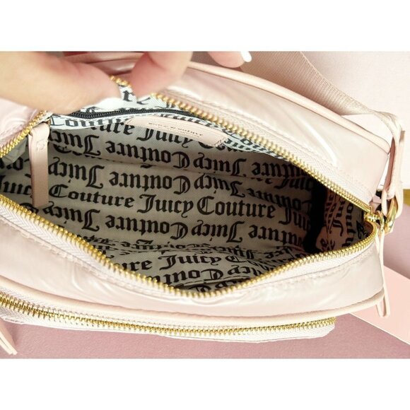 Juicy Couture Crossbody Timeless Puffer Bag Adjustable Shoulder Strap w/ Coin Pu - Picture 11 of 13
